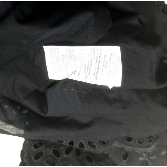 J CREW Black Embroidered Eyelet Bell Sleeve Shift Dress Size 4 Dark Fairy Boho - Picture 10 of 11